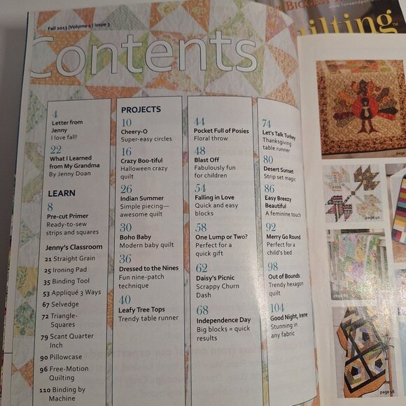 3 Fons & Porters Quilting Magazine Fall 2013 & 2003 Summer 2007 Patterns Lot - Picture 3 of 9